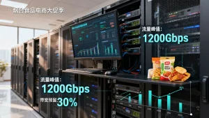 烟台食品电商大促季流量激增时大带宽租用该留多少余量，带宽租用预留多少才够用？