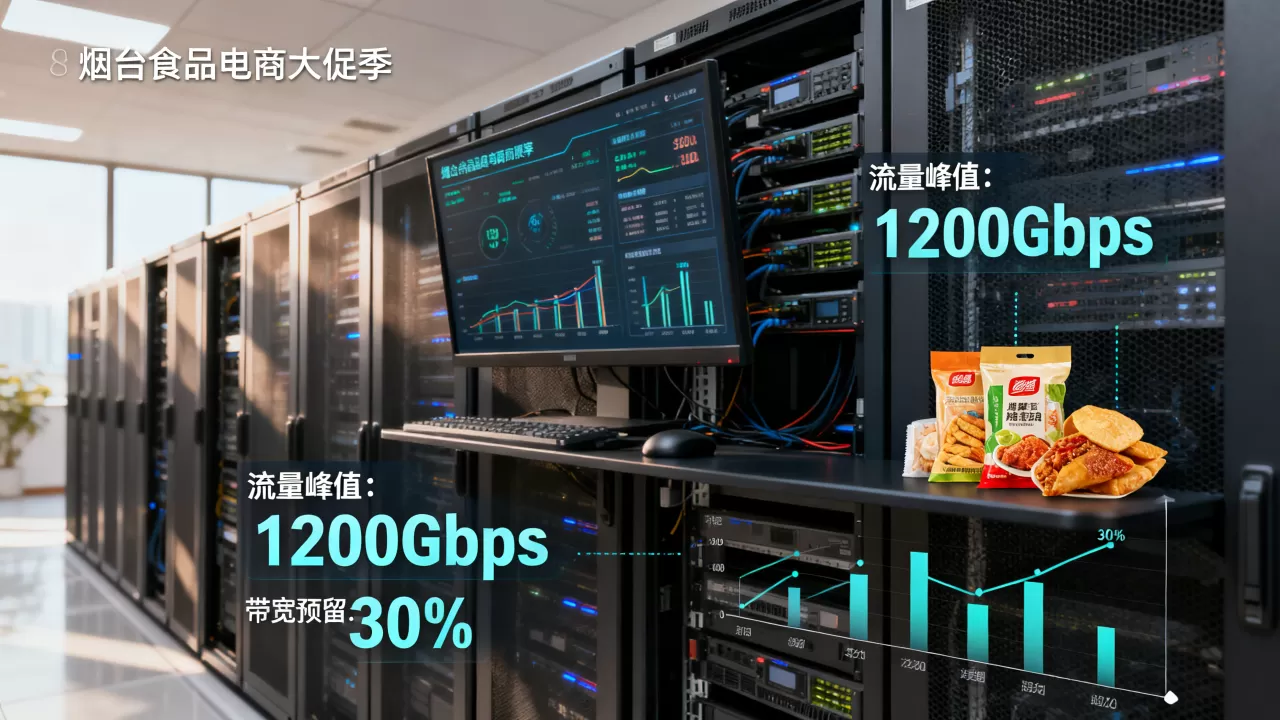 烟台食品电商大促季流量激增时大带宽租用该留多少余量，带宽租用预留多少才够用？