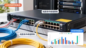 山东共享带宽租用线路条件峰值限制怎么看，共享带宽报价多少钱
