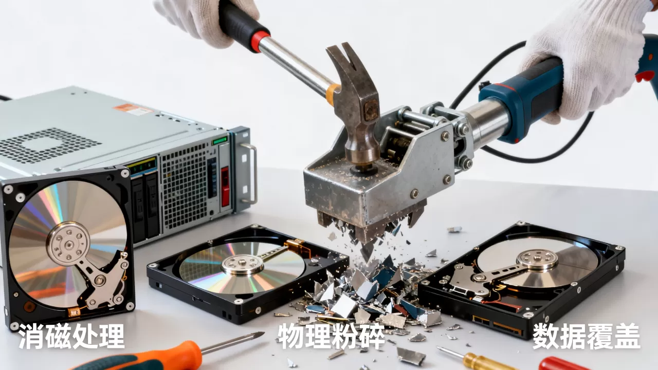 退租服务器硬盘数据销毁有哪些方式？，如何彻底删除防止恢复