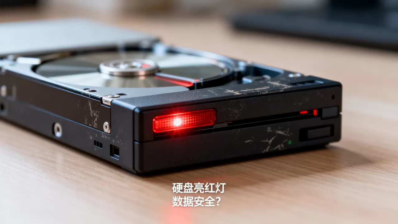 硬盘亮红灯是不是马上就要坏了？硬盘红灯闪烁还能用多久数据安全吗
