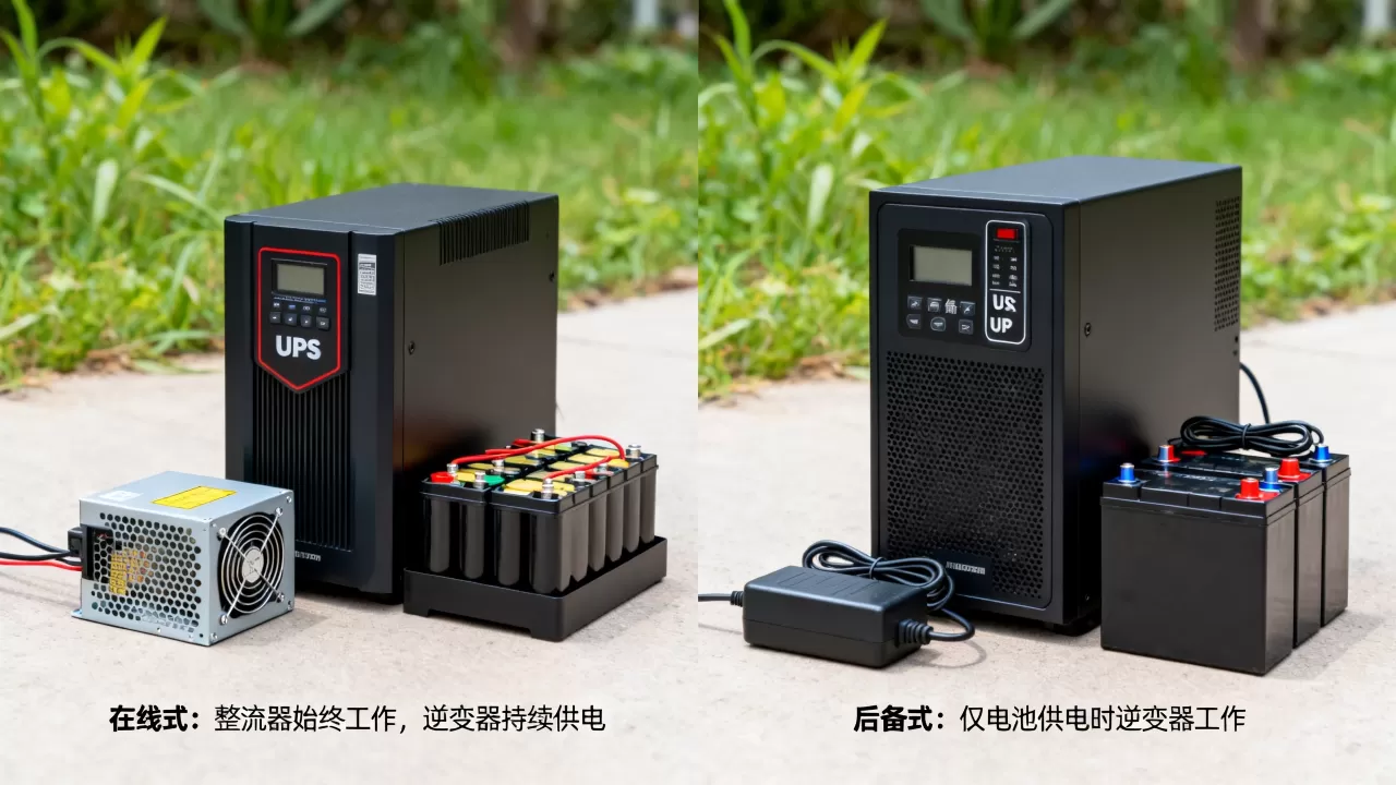 UPS在线式和后备式工作原理的核心差异是什么,怎么区分? UPS在线式和后备式工作原理的核心差异是什么,怎么区分?