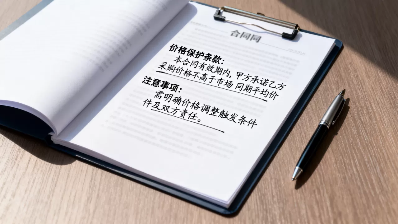长期合同里的价格保护条款怎么写，有哪些注意事项？