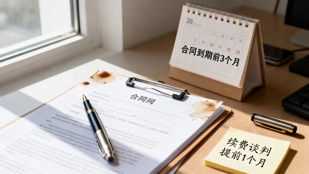 合同到期前多久谈续费比较主动，续费谈判提前多久合适