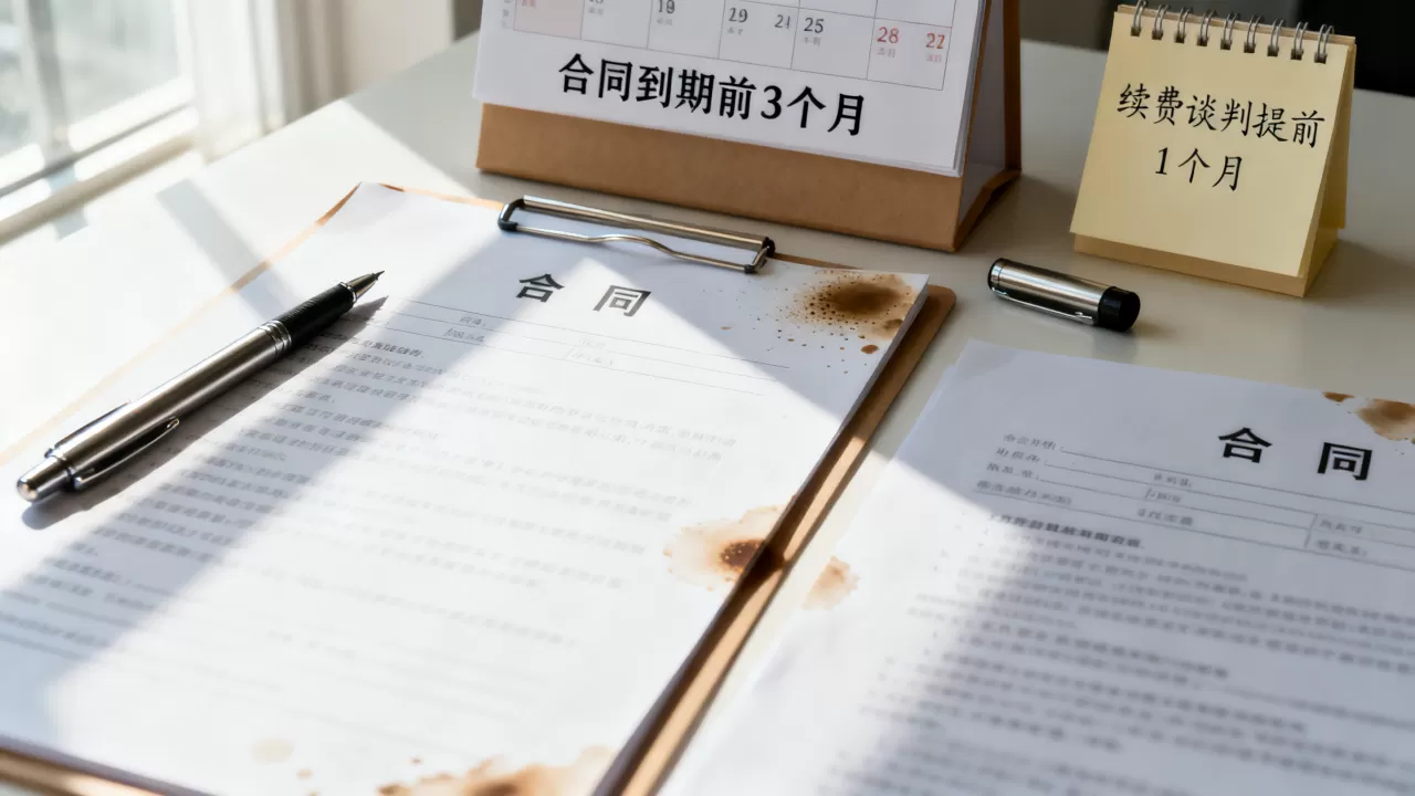 合同到期前多久谈续费比较主动，续费谈判提前多久合适