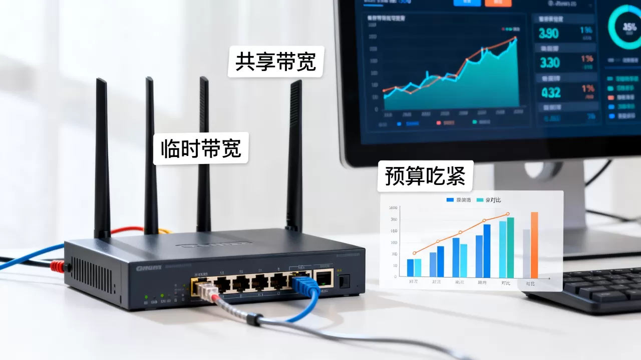 预算吃紧用共享带宽过渡可行吗?临时带宽怎么选最省钱? 预算吃紧用共享带宽过渡可行吗?临时带宽怎么选最省钱?