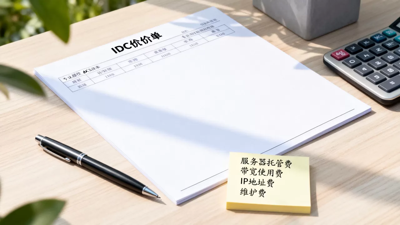 拿到IDC报价单先核对这几个收费项？IDC报价单怎么看省钱？