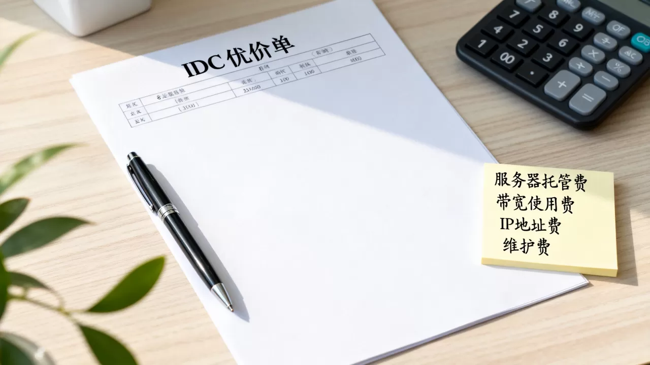 拿到IDC报价单先核对这几个收费项？IDC报价单怎么看省钱？