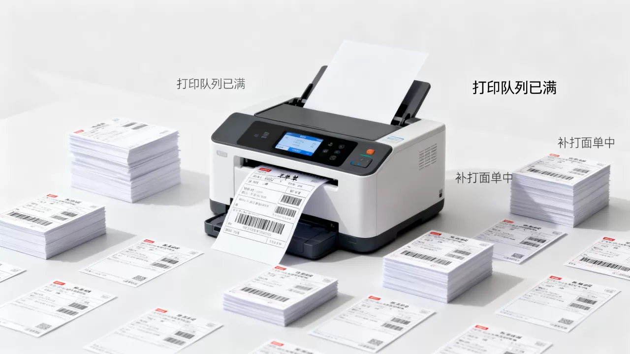 大促后补打面单扎堆打印队列先扛不住?,打印队列满了怎么办? 大促后补打面单扎堆打印队列先扛不住?,打印队列满了怎么办?