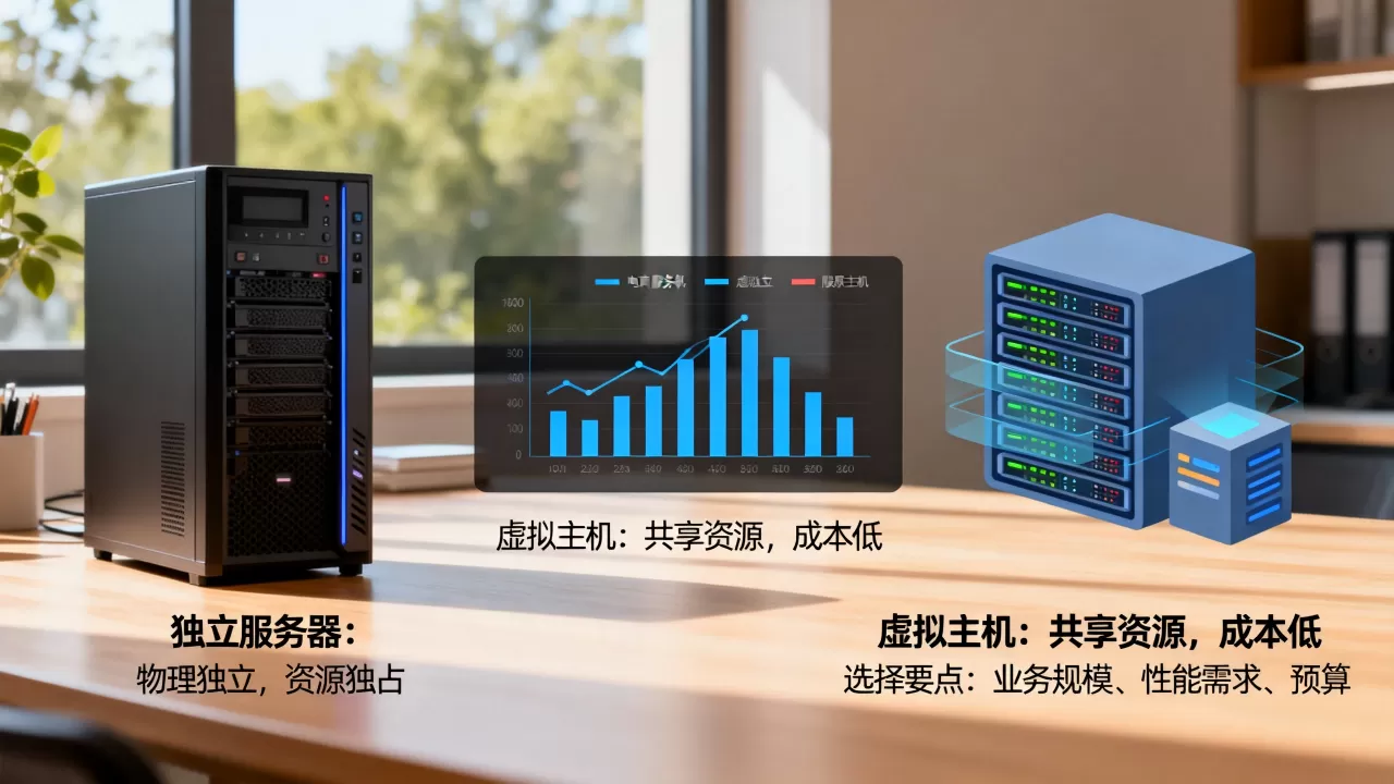 电商独立服务器与虚拟主机租用有什么区别，电商服务器租用怎么选
