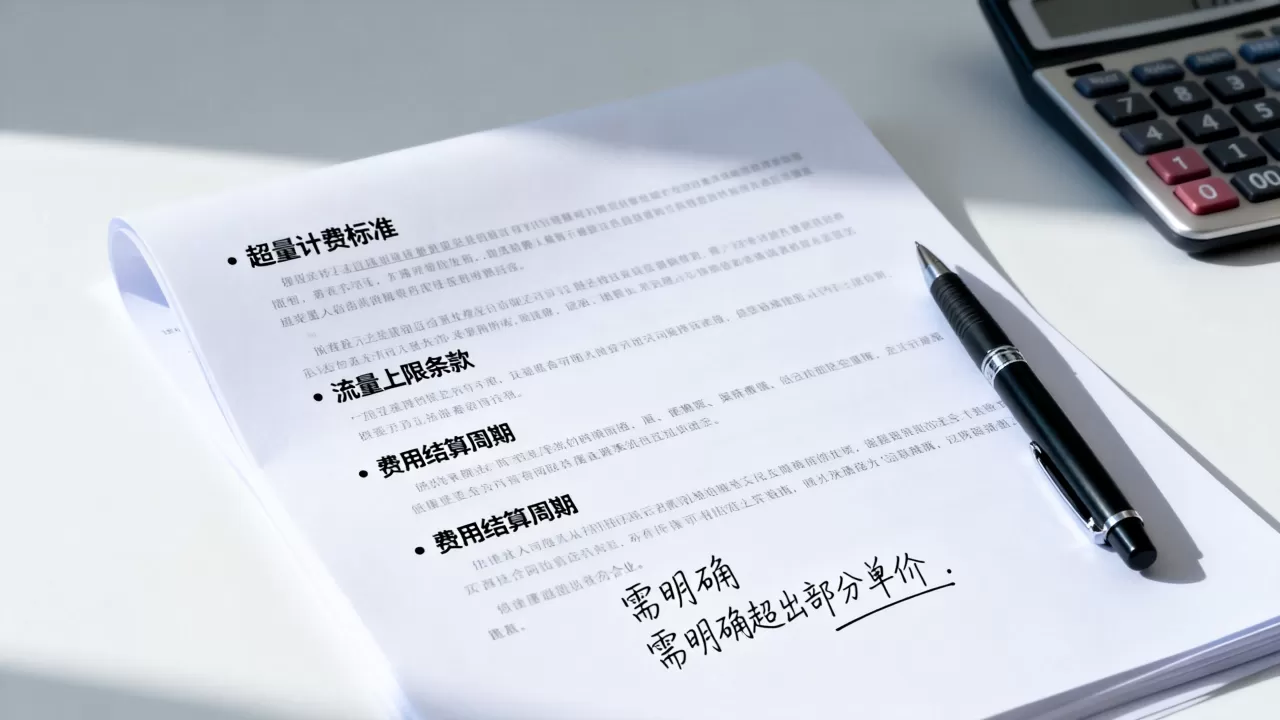 南京大带宽服务器租用合同里超量计费与上限条款怎么问清,有哪些注意事项? 南京大带宽服务器租用合同里超量计费与上限条款怎么问清,有哪些注意事项?