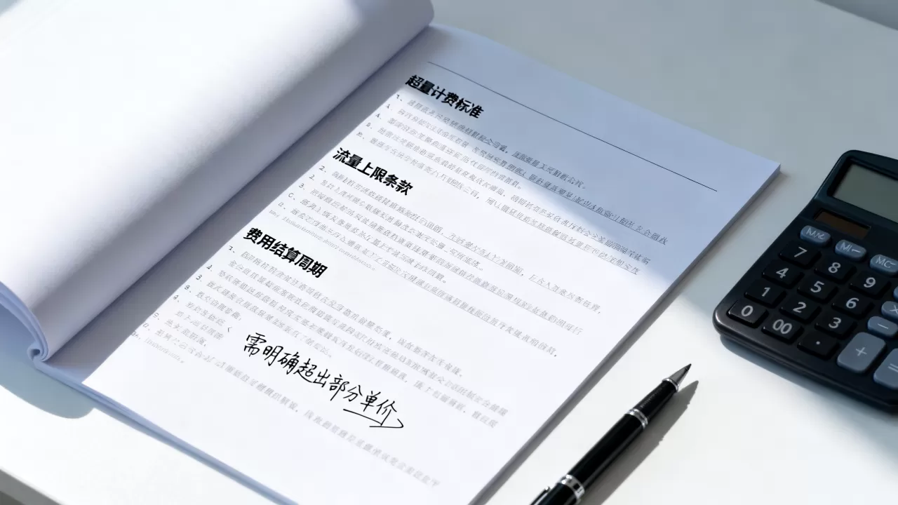 南京大带宽服务器租用合同里超量计费与上限条款怎么问清,有哪些注意事项? 南京大带宽服务器租用合同里超量计费与上限条款怎么问清,有哪些注意事项?