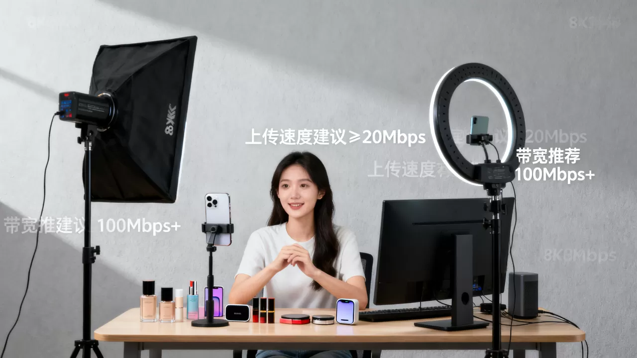 做直播带货到底需要多大的带宽才够用,宽带上传速度多少合适? 做直播带货到底需要多大的带宽才够用,宽带上传速度多少合适?