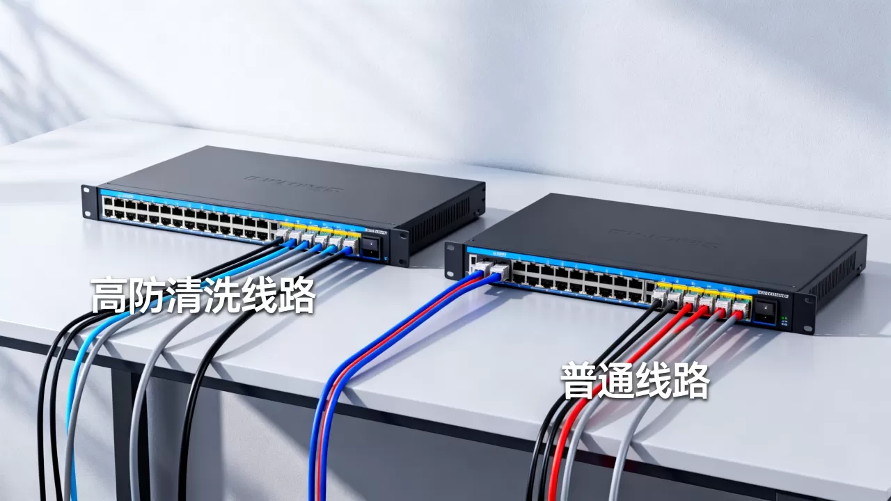 西安高防服务器清洗线路和普通线路差在哪，怎么选？