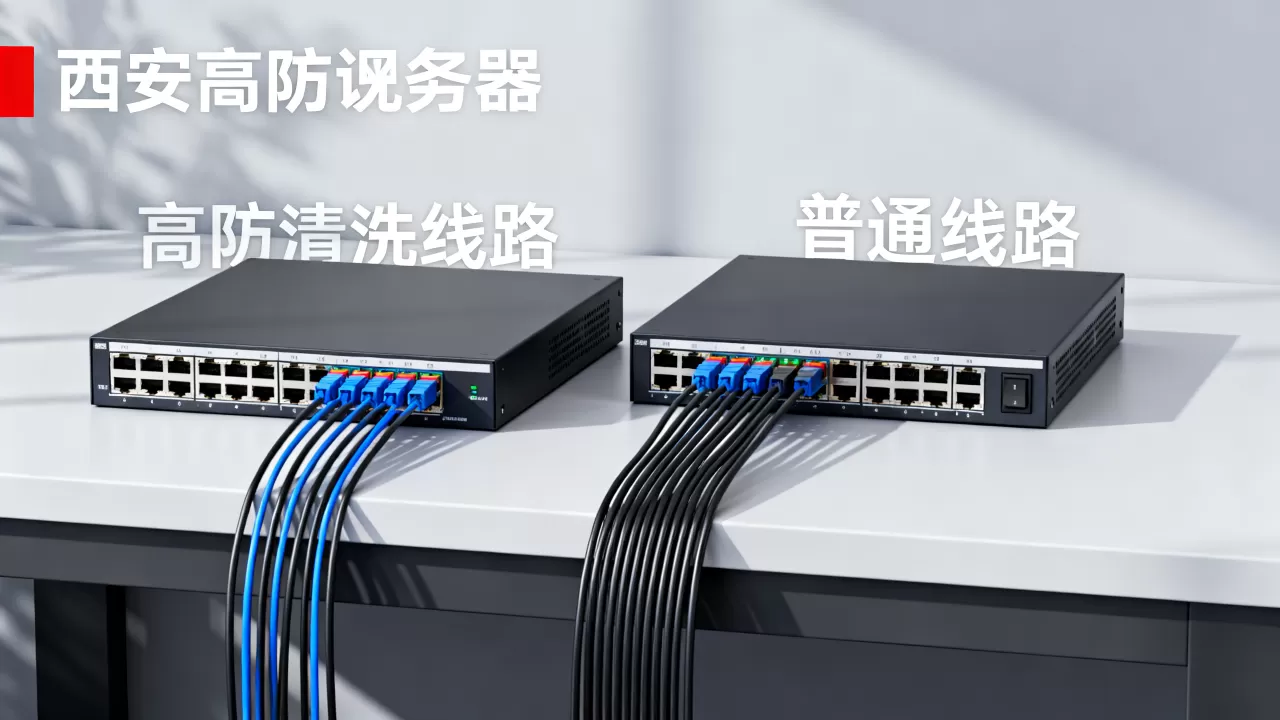 西安高防服务器清洗线路和普通线路差在哪，怎么选？