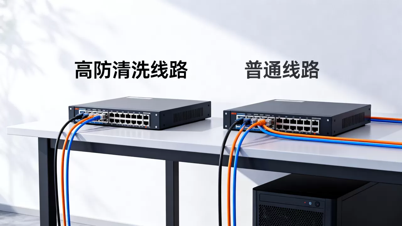 西安高防服务器清洗线路和普通线路差在哪，怎么选？