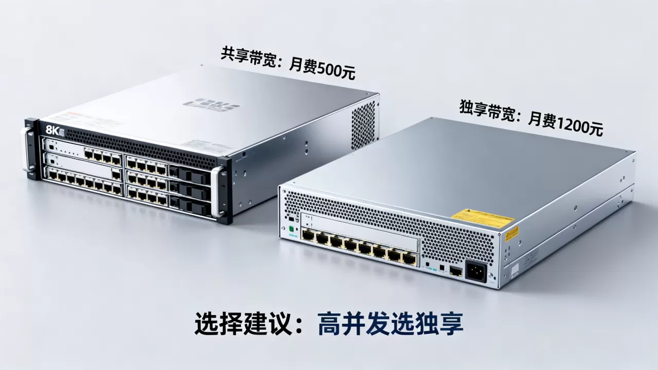 大带宽服务器租用共享和独享价格差多少,怎么选更划算? 大带宽服务器租用共享和独享价格差多少,怎么选更划算?