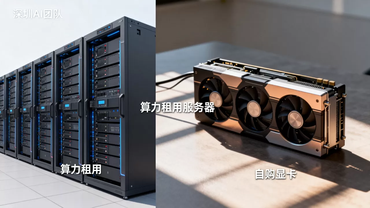 深圳AI团队选择算力租用还是自购显卡？AI算力租用怎么选？