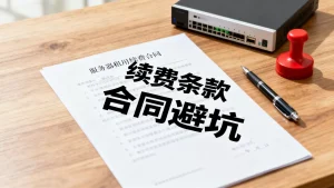 深圳服务器租用续费条款怎么签更稳妥？续费合同避坑指南