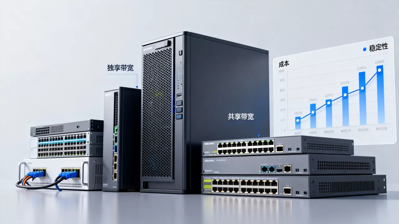 广州大带宽租用中独享带宽为何比共享更贵？企业如何选择更划算？