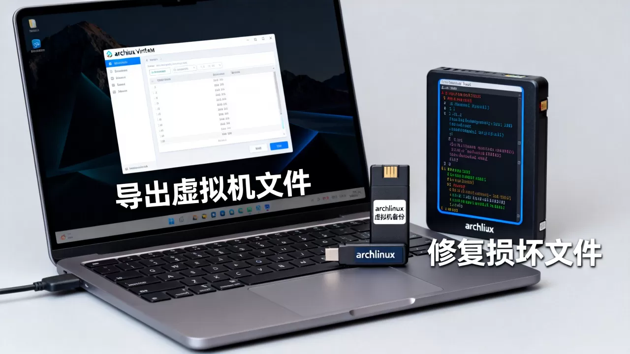 archlinux虚拟机文件怎么导出?,虚拟机文件损坏怎么修复? archlinux虚拟机文件怎么导出?,虚拟机文件损坏怎么修复?