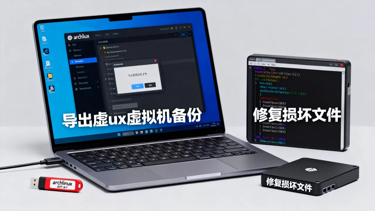 archlinux虚拟机文件怎么导出?,虚拟机文件损坏怎么修复? archlinux虚拟机文件怎么导出?,虚拟机文件损坏怎么修复?