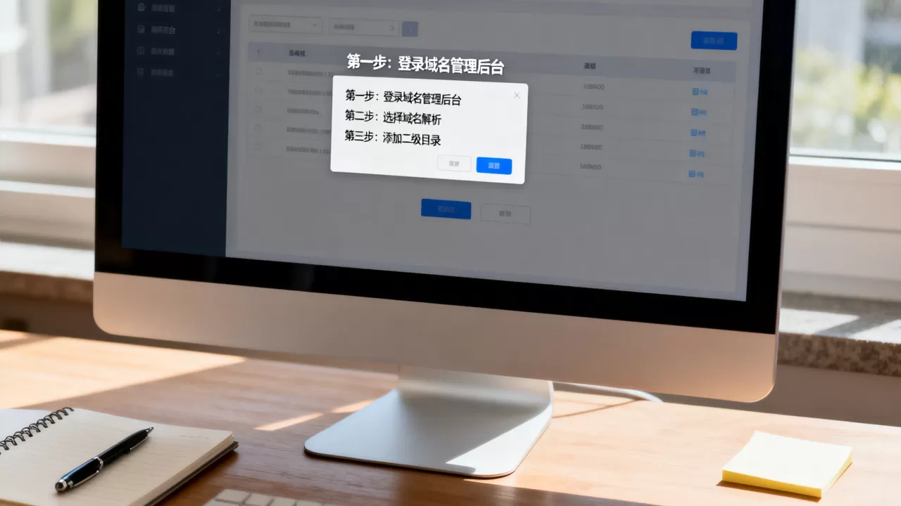 域名如何设置二级目录?新手操作步骤详解,网站二级目录设置方法 域名如何设置二级目录?新手操作步骤详解,网站二级目录设置方法