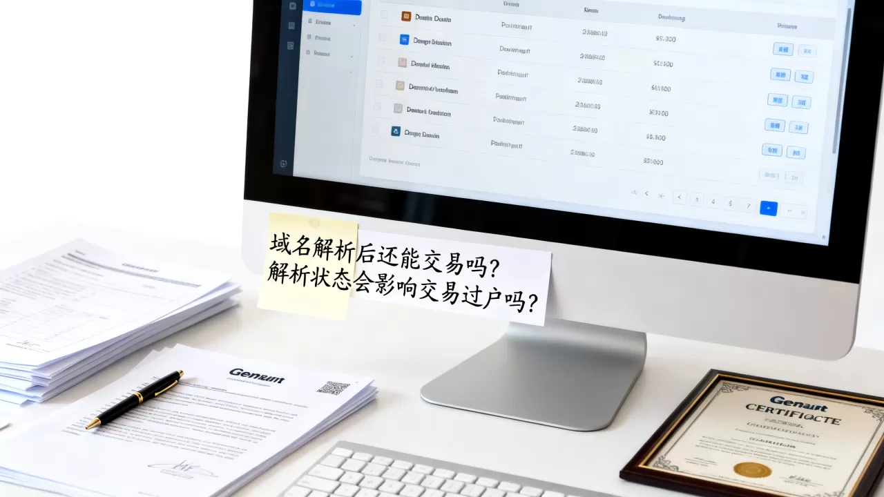 域名解析后还能交易吗？解析状态会影响交易过户吗？