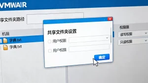 虚拟机里放字典，文件共享和权限怎么设置？VMware共享文件夹访问权限在哪调？