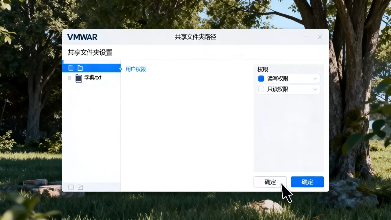 虚拟机里放字典,文件共享和权限怎么设置?VMware共享文件夹访问权限在哪调? 虚拟机里放字典,文件共享和权限怎么设置?VMware共享文件夹访问权限在哪调?