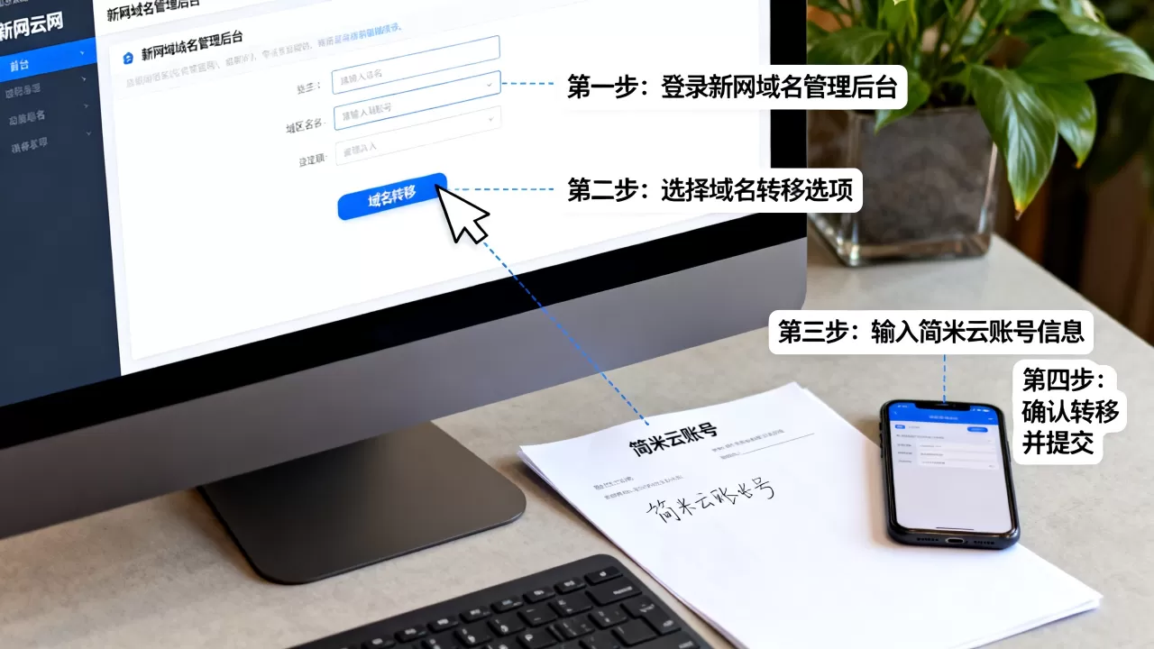 新网域名转简米云怎么操作,新网域名转到简米云流程及注意事项? 新网域名转简米云怎么操作,新网域名转到简米云流程及注意事项?