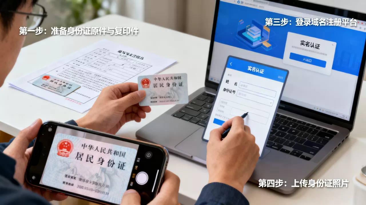 域名实名认证身份证怎么操作？需要准备什么材料？操作流程是什么