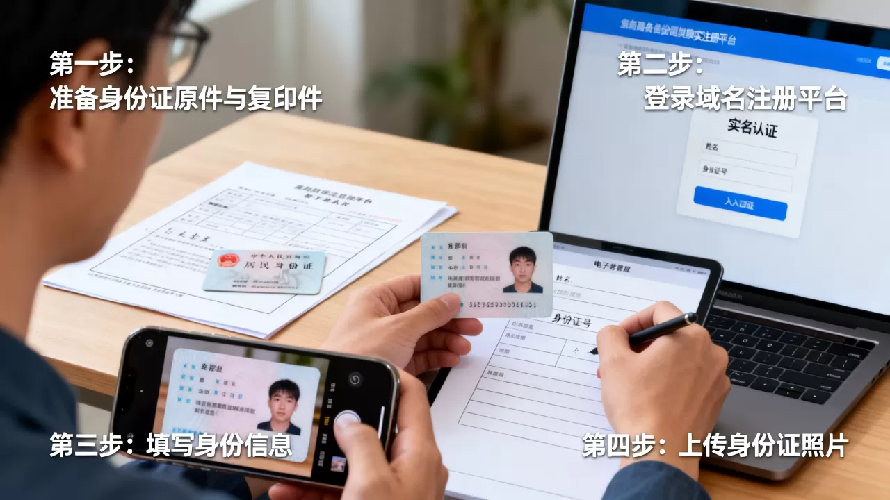 域名实名认证身份证怎么操作？需要准备什么材料？操作流程是什么