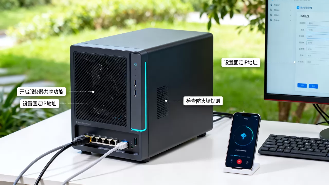 服务器如何设置才能让局域网内其他设备访问到？，局域网内设备访问服务器配置技巧