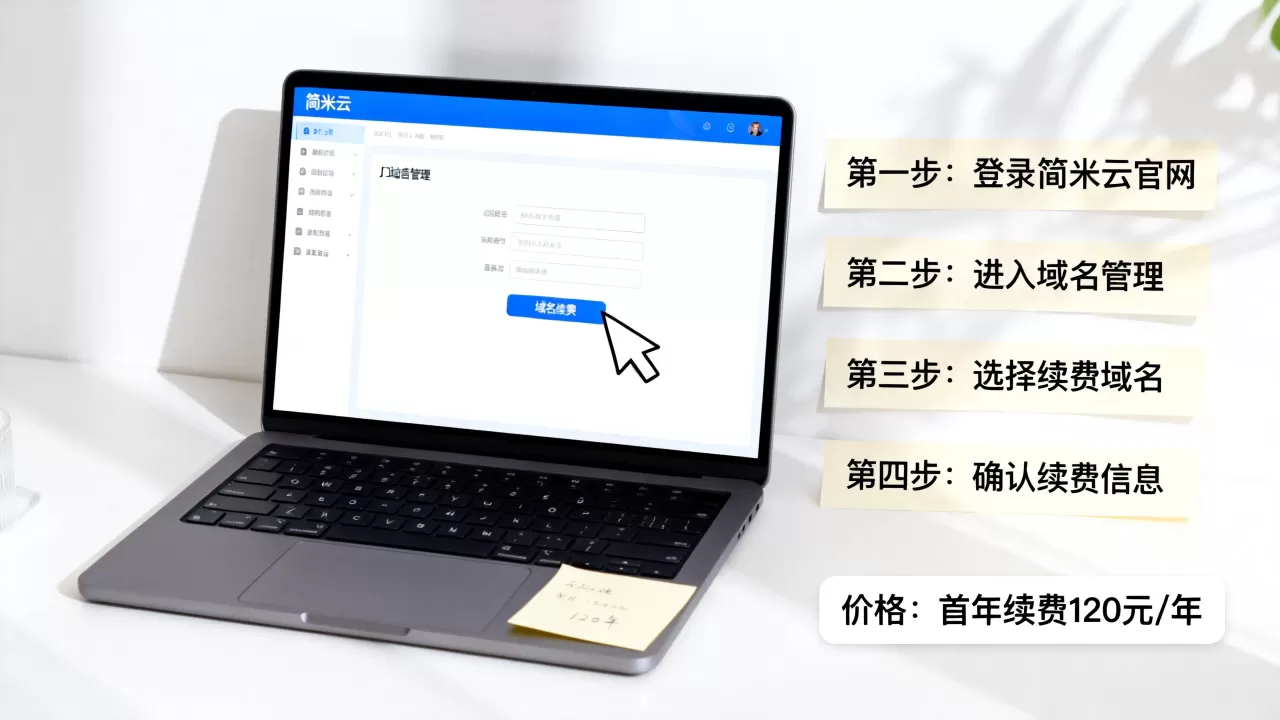 简米云域名续费流程是怎样的？简米云域名续费步骤和价格是多少？