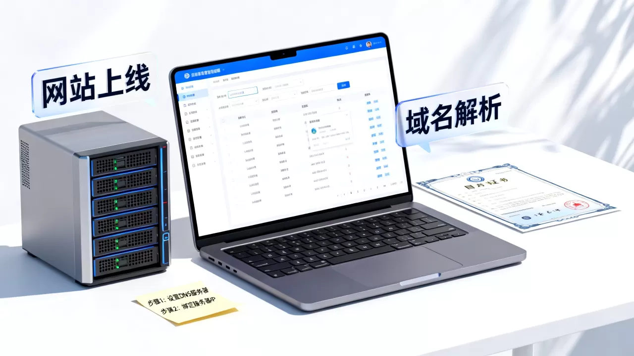 新申请的域名怎么使用？域名解析与网站上线步骤？