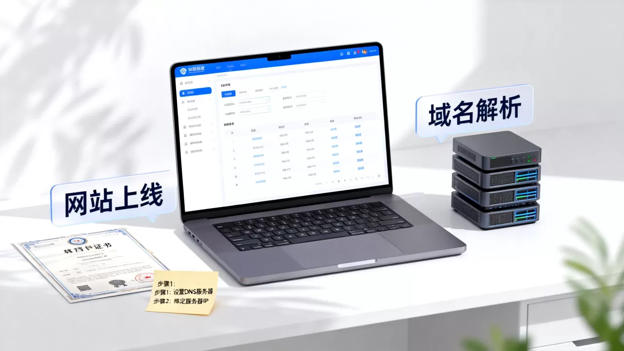 新申请的域名怎么使用？域名解析与网站上线步骤？