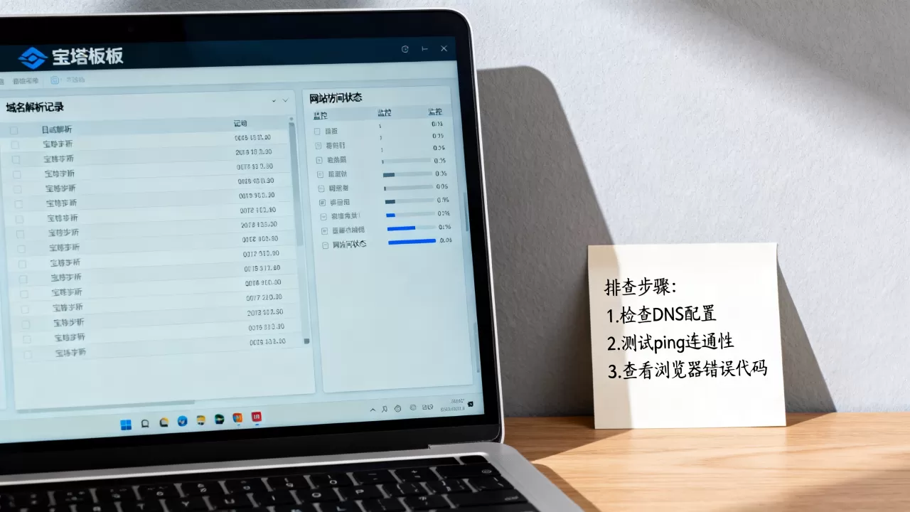 宝塔设置域名解析后，网站仍无法访问怎么办？，宝塔域名解析生效后打不开怎么排查？
