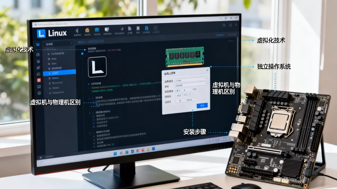 Linux虚拟机属于虚拟化技术还是独立操作系统?虚拟机与物理机区别,Linux虚拟机安装教程 Linux虚拟机属于虚拟化技术还是独立操作系统?虚拟机与物理机区别,Linux虚拟机安装教程