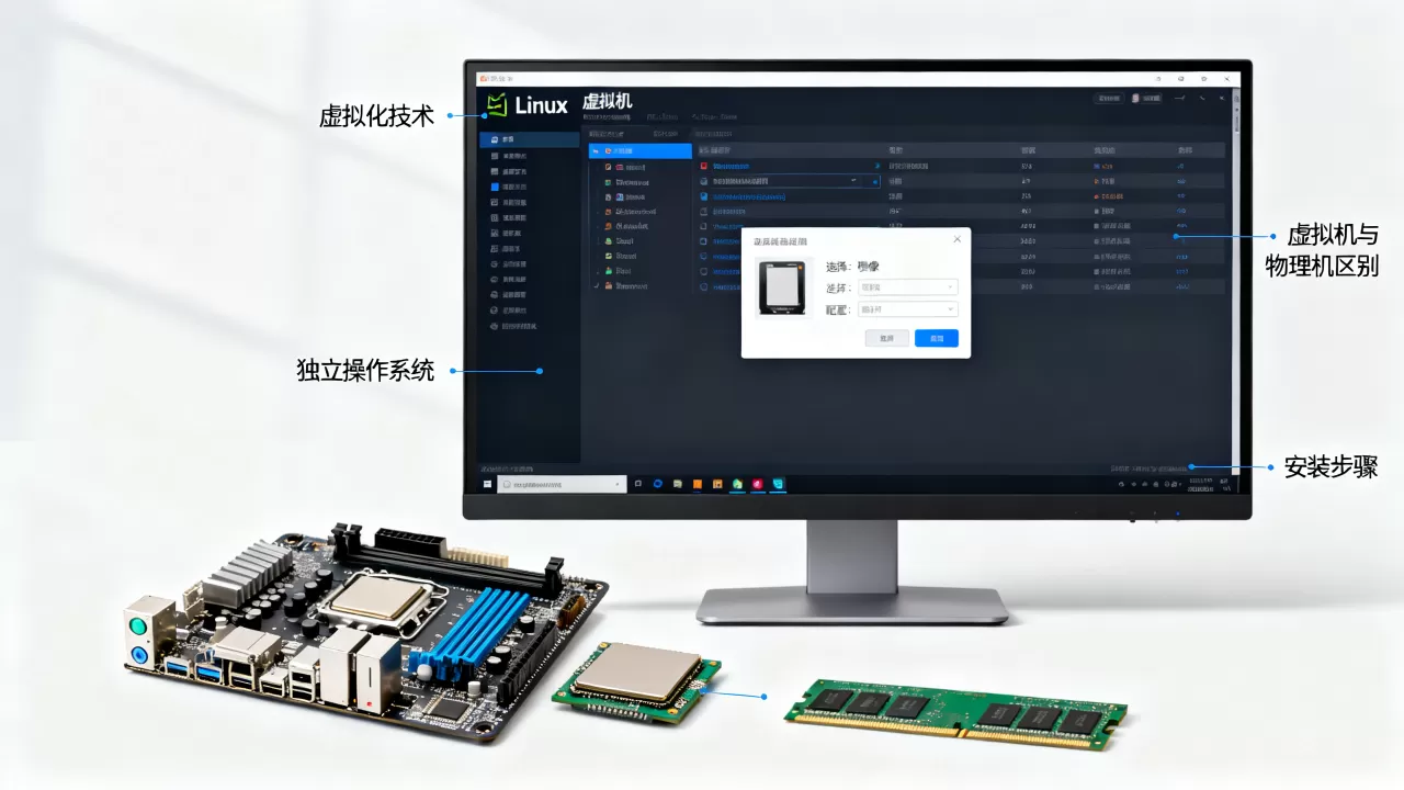 Linux虚拟机属于虚拟化技术还是独立操作系统?虚拟机与物理机区别,Linux虚拟机安装教程 Linux虚拟机属于虚拟化技术还是独立操作系统?虚拟机与物理机区别,Linux虚拟机安装教程