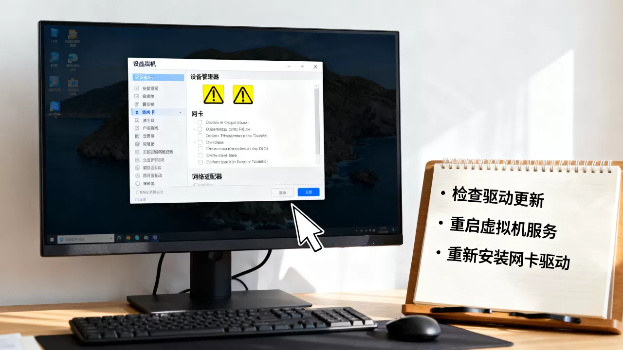 虚拟机网卡突然消失怎么办,虚拟机网卡不见了如何恢复? 虚拟机网卡突然消失怎么办,虚拟机网卡不见了如何恢复?