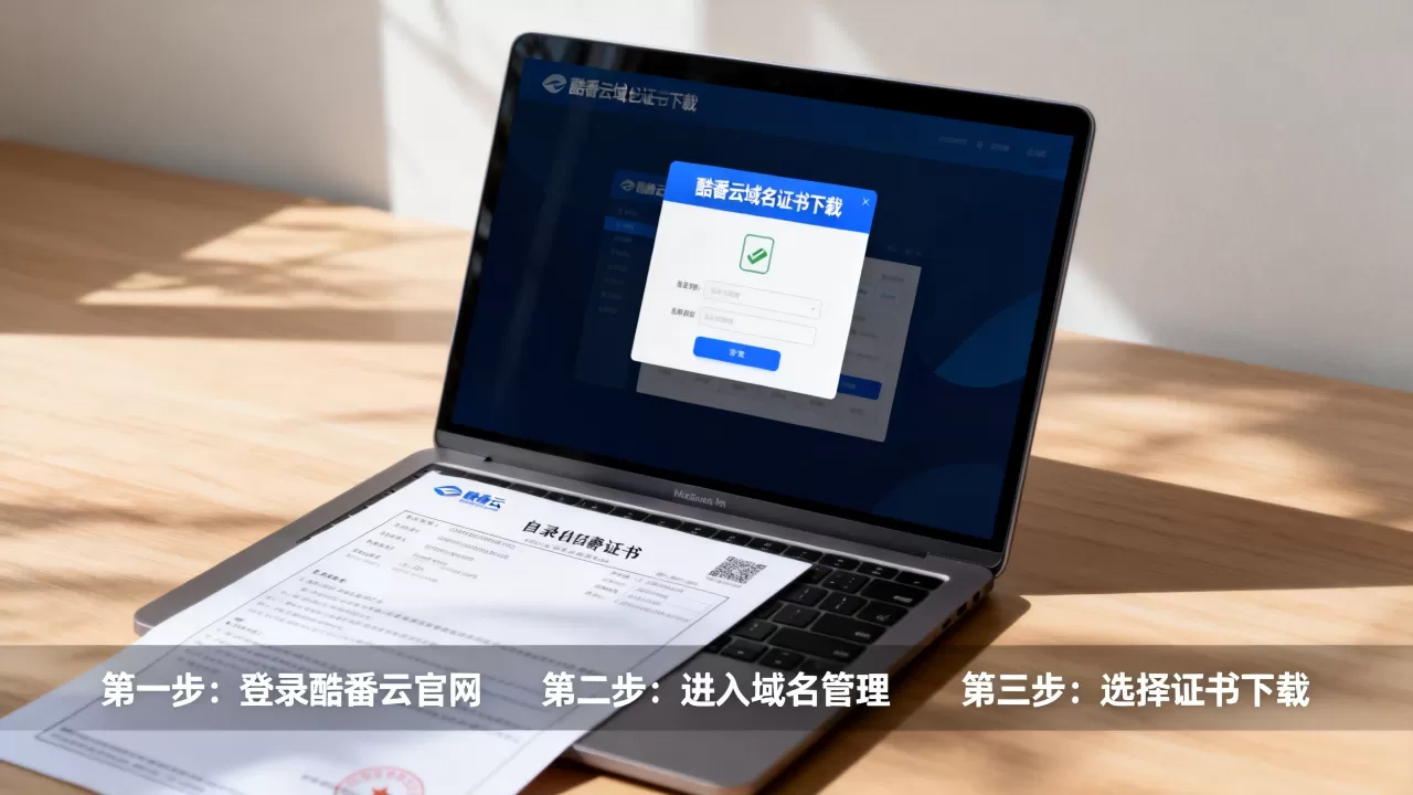 酷番云域名证书下载步骤是怎样的？，域名证书在哪里下载