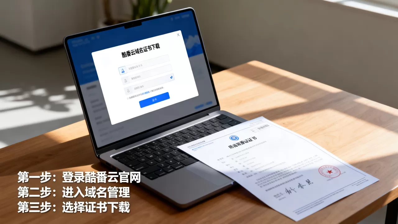 酷番云域名证书下载步骤是怎样的？，域名证书在哪里下载