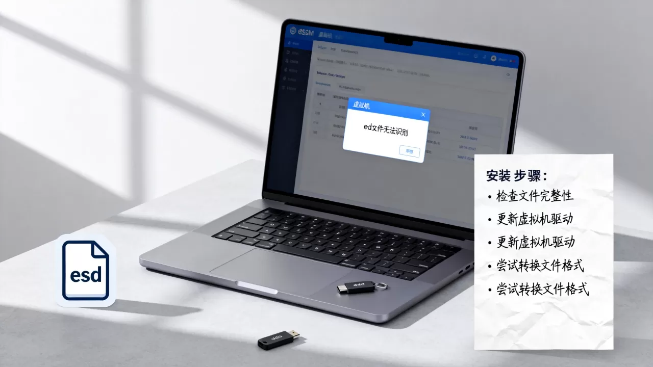 esd虚拟机安装失败怎么办,虚拟机无法识别esd文件怎么解决 esd虚拟机安装失败怎么办,虚拟机无法识别esd文件怎么解决