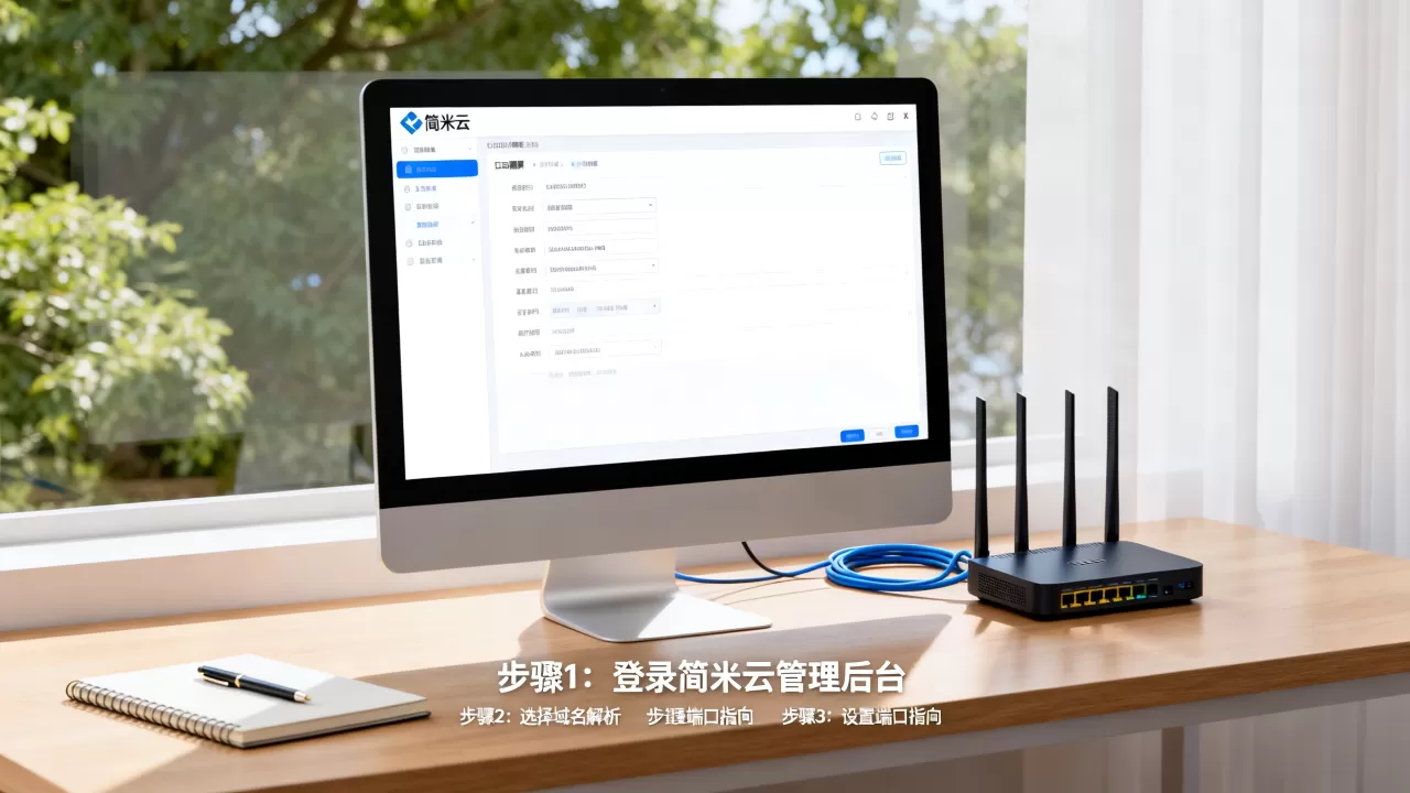 简米云域名如何正确指向指定端口？配置步骤有哪些？