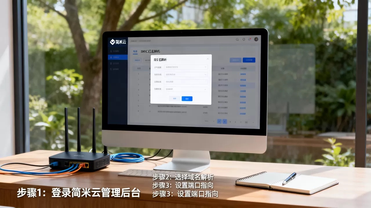 简米云域名如何正确指向指定端口？配置步骤有哪些？