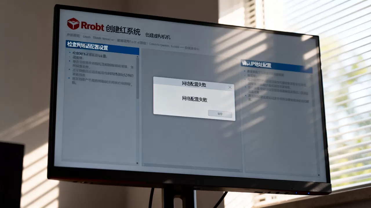 虚拟机创建红帽时，网络配置错误怎么办？虚拟机网络配置失败如何解决