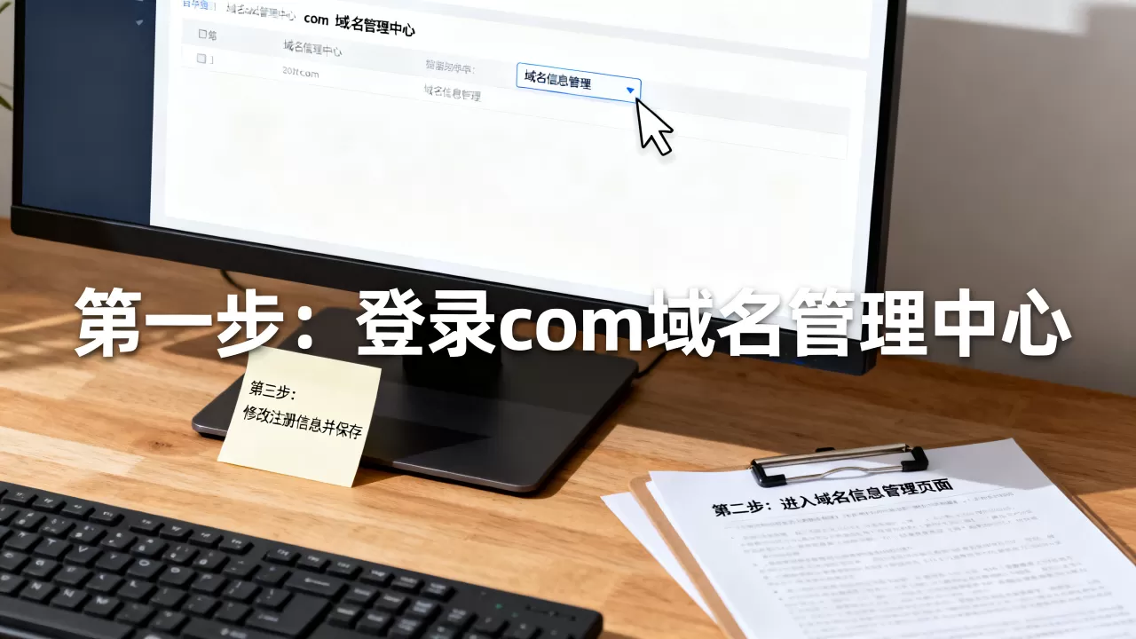 com域名管理中心如何修改域名注册信息？域名注册信息修改步骤，在哪里改？
