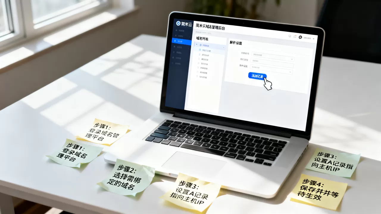 简米云域名怎么绑定主机?新手如何正确操作教程 简米云域名怎么绑定主机?新手如何正确操作教程