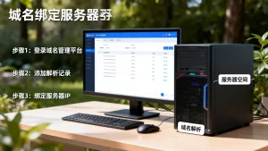 域名绑定服务器空间，具体步骤是怎样的？，网站域名解析到服务器怎么操作？